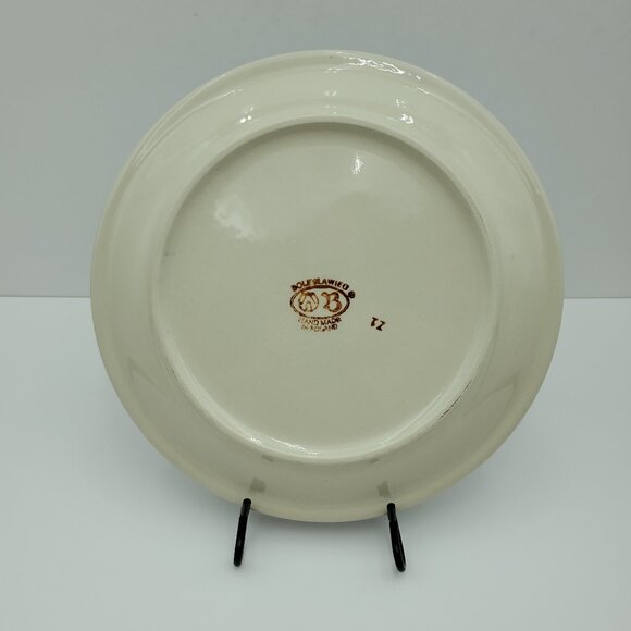 Polish Pottery Peacock Leaves Dinner Plate Peacock 10.75" Serving Display Plate - Picture 4 of 5